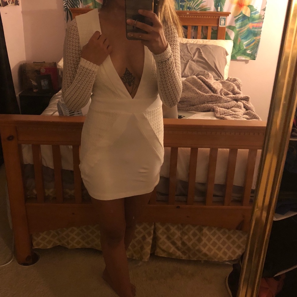 White mini dress
